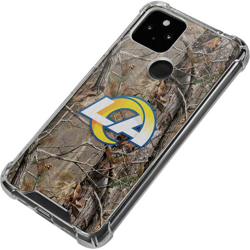 NFL Los Angeles Rams Realtree AP Camo Google Pixel 5 Clear Case